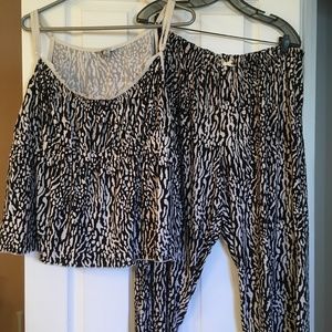 zebra print pajama set